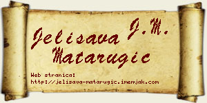 Jelisava Matarugić vizit kartica